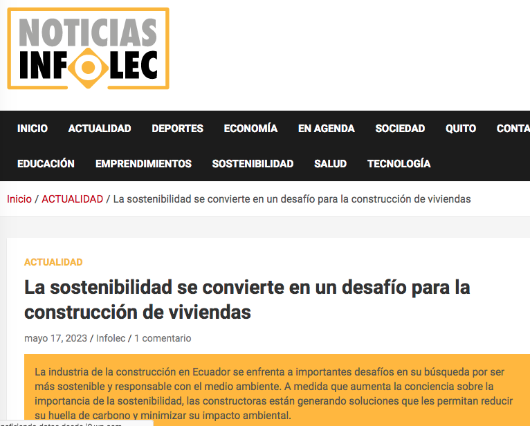 La sostenibilidad se convierte en un desafío para la construcción de viviendas