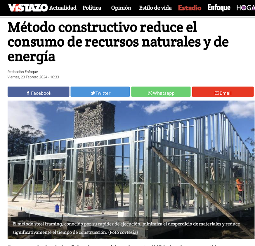 Método constructivo reduce el consumo de recursos naturales y de energía